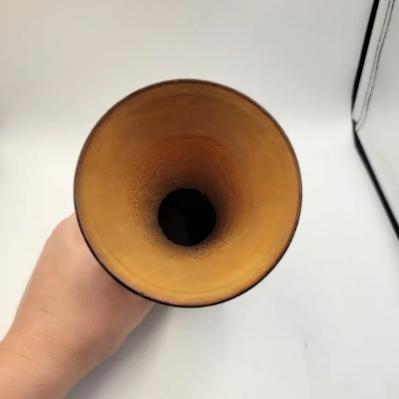 Vintage Wooden Hand Carved Etched Wooden Vase - Picture 2 of 5